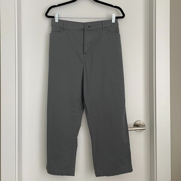 Gray Cotton Twill Capri Pant Croft & Barrow Size 16 - Picture 1 of 5